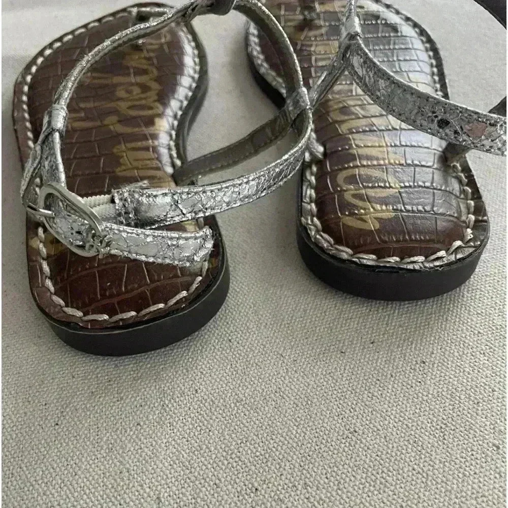 Sam Edelman Gigi Silver Lilac Glitter Sandals. NWOT/NWOB
